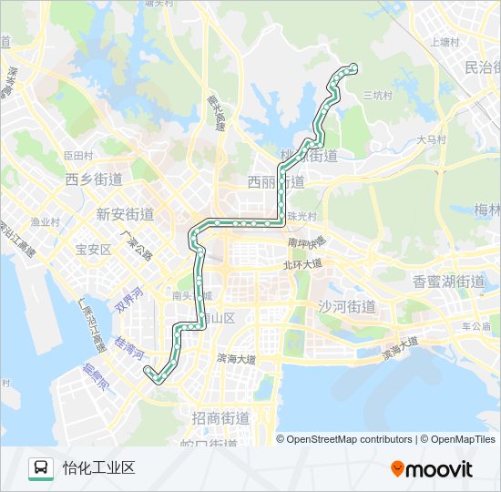 公交M492路的线路图