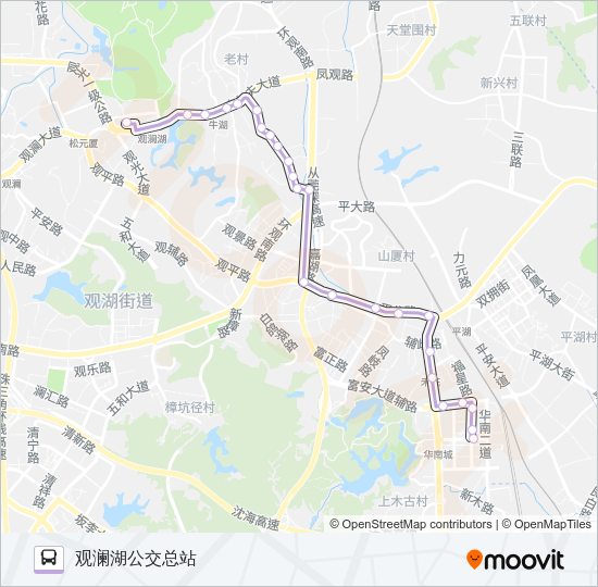公交B878路的线路图