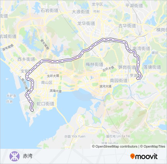 地铁5号路的线路图