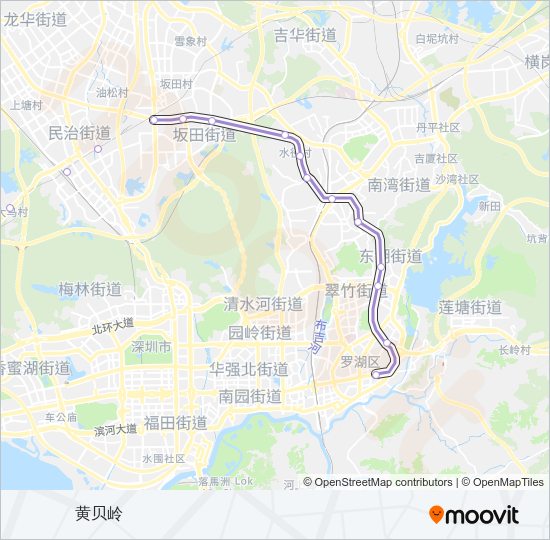 地铁5号路的线路图