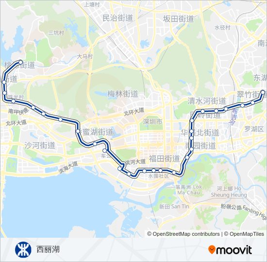 中国 深圳 深圳地铁 7号线地铁7号路的时间表 地铁7号线通常在每天