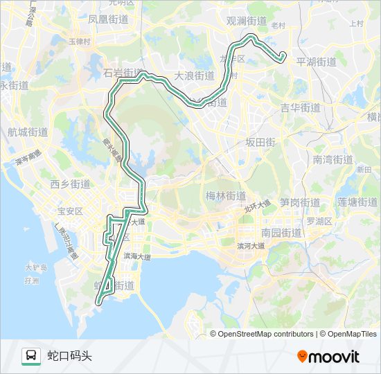 公交332路的线路图