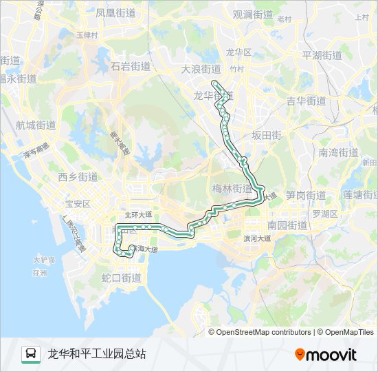 公交M222路的线路图