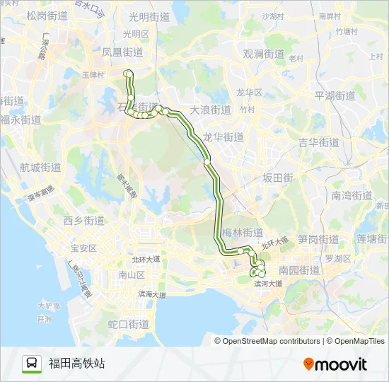 E18 Bus Line Map