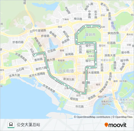 71 Bus Line Map