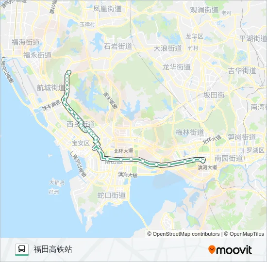 395 Bus Line Map