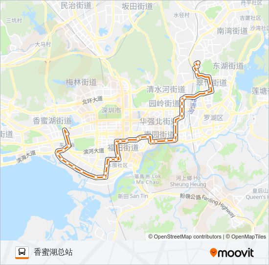 公交N10路的线路图