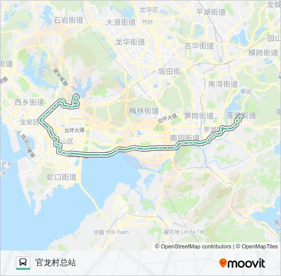 M182 Bus Line Map