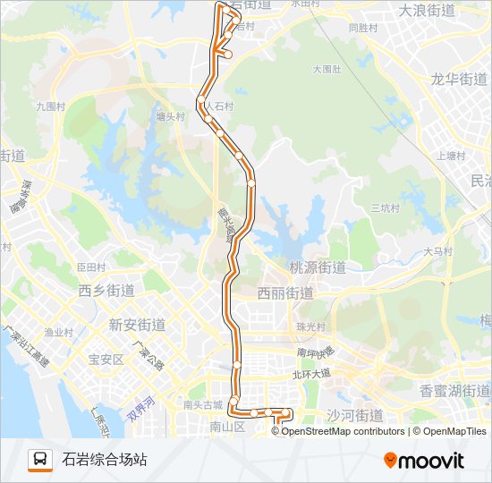 高峰专线165号 Bus Line Map