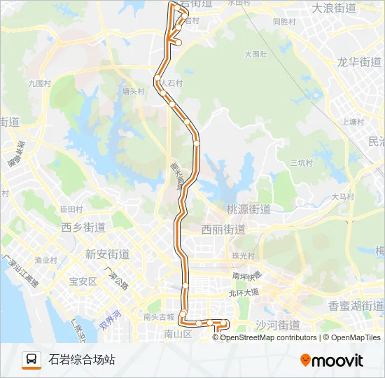高峰专线165号 Bus Line Map