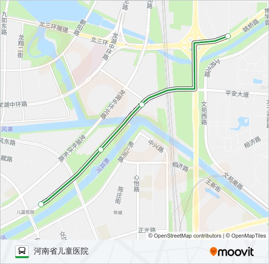 公交205支线路的线路图