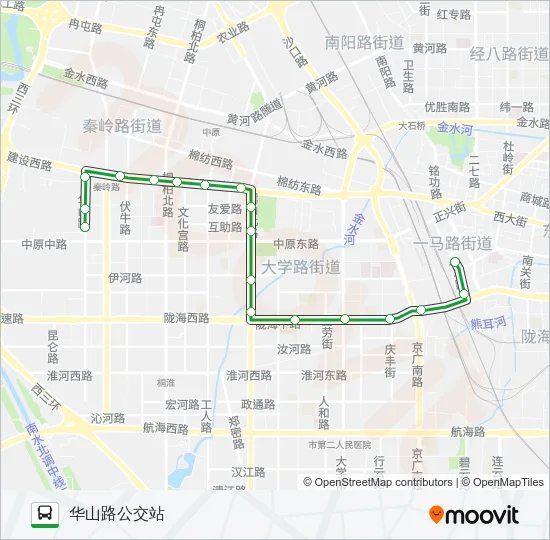 公交1路的线路图