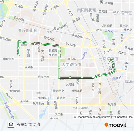 公交1路的线路图