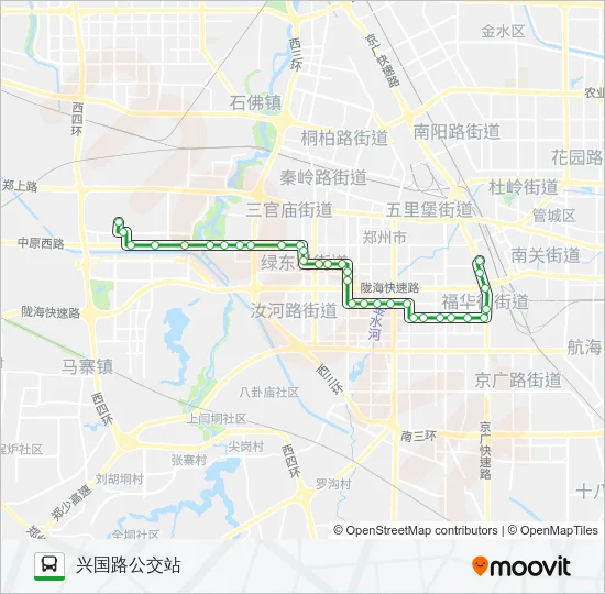 公交210路的线路图