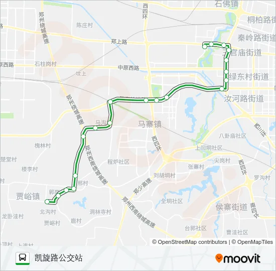 公交新田城1号路的线路图