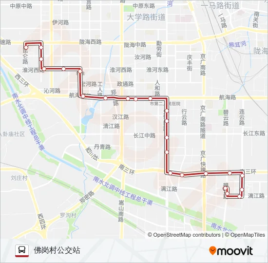 B10 Bus Line Map