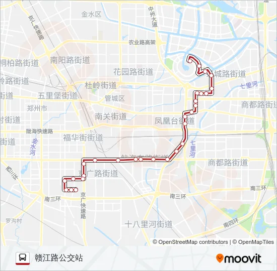 公交B16路的线路图