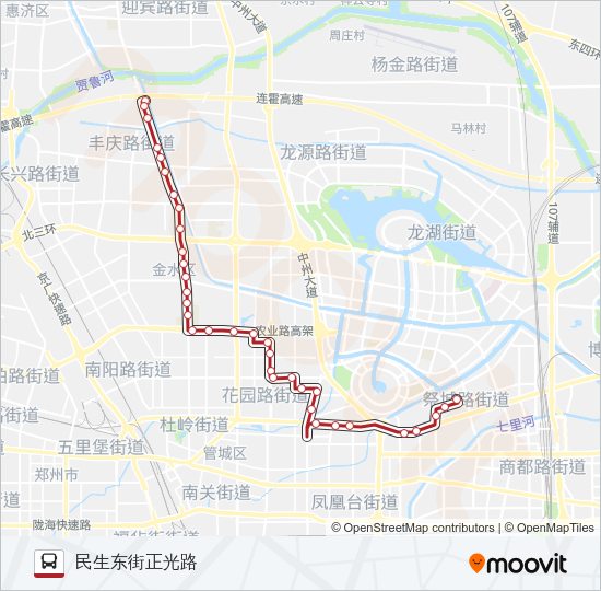 公交B18路的线路图