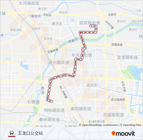 公交B51路的线路图