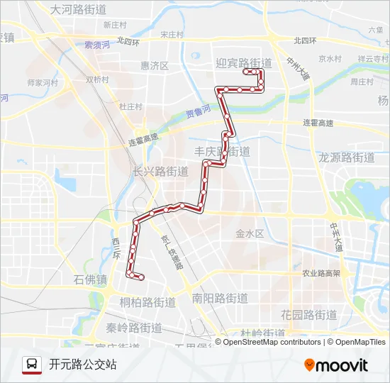 公交B51路的线路图