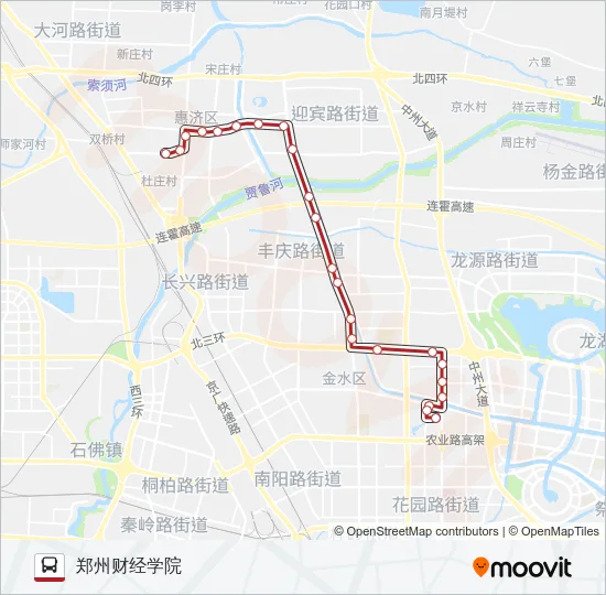 公交B52路的线路图