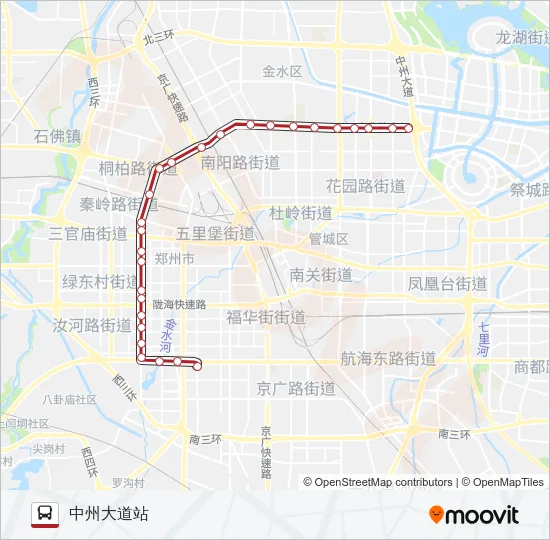 B102 Bus Line Map