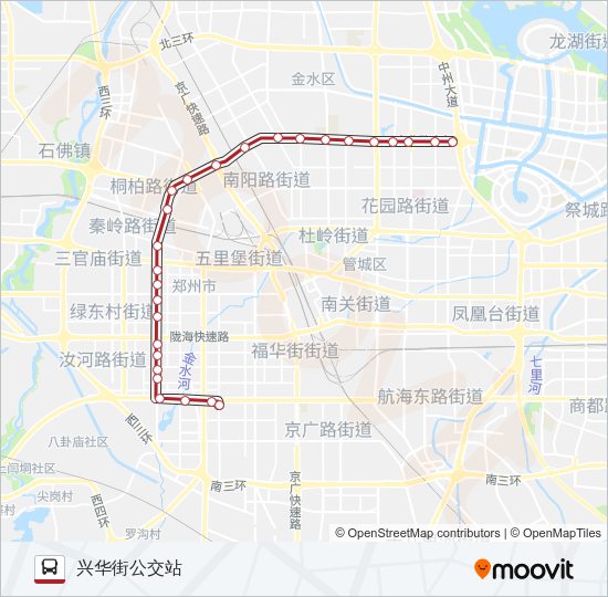 公交B102路的线路图
