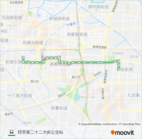727 Bus Line Map