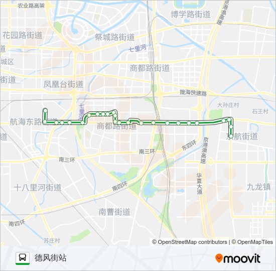 727 bus Line Map