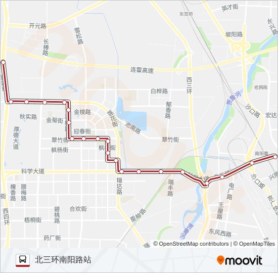 公交B66路的线路图