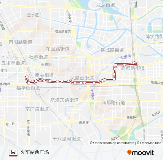 公交B501路的线路图