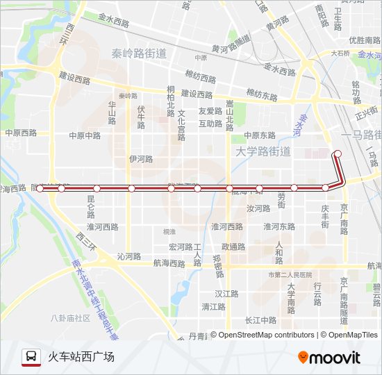 公交B502路的线路图