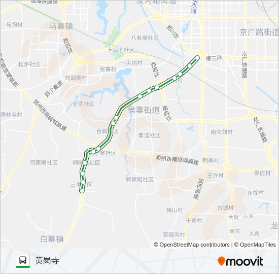 公交722路的线路图