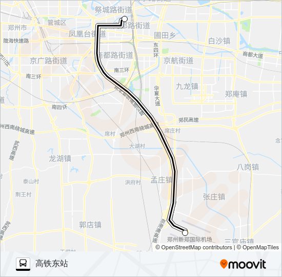 公交高铁东站路的线路图