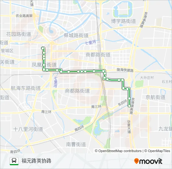 公交198路的线路图