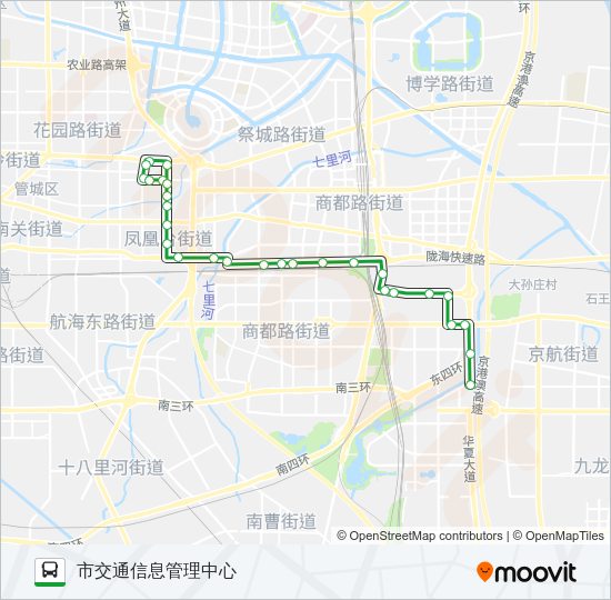 公交198路的线路图