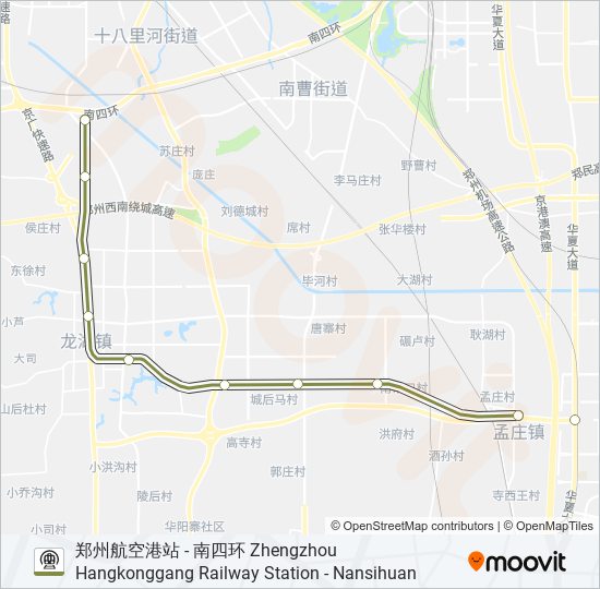 地铁城郊 CHENGJIAO LINE路的线路图