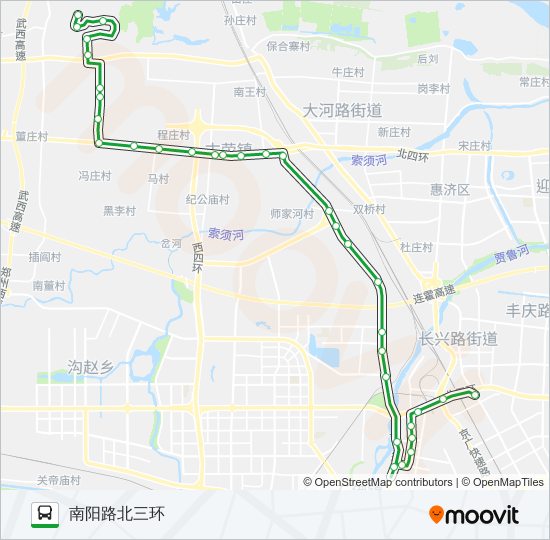 公交723支线路的线路图