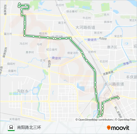 公交723支线路的线路图