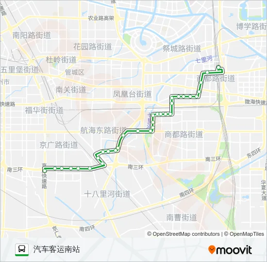 公交165路的线路图
