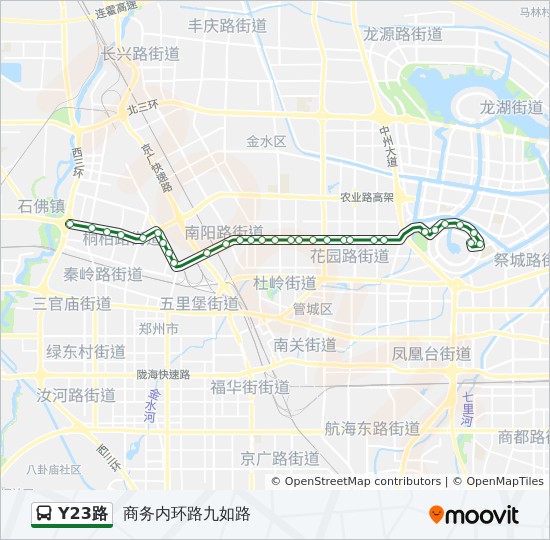 公交Y23路的线路图