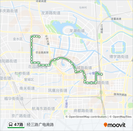郑州61路公交车路线图图片