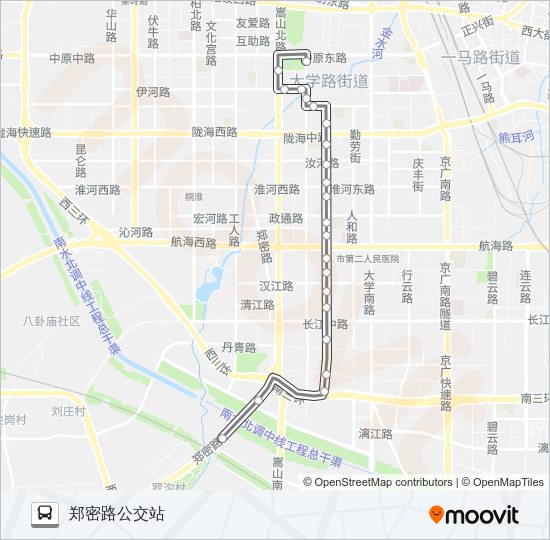 公交S125路的线路图