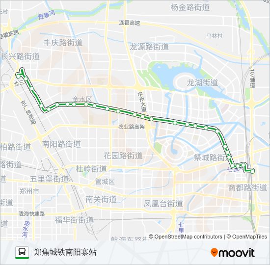 公交97大站快车路的线路图