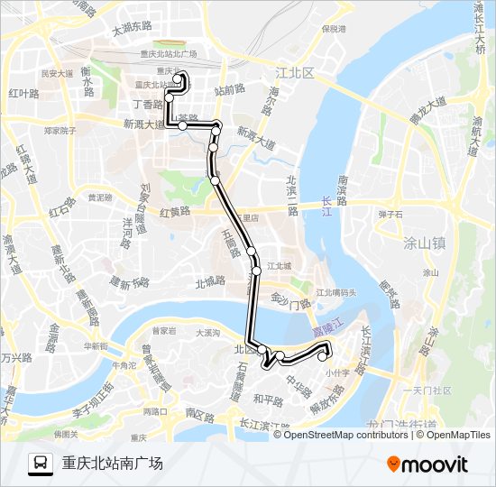 公交105路的线路图