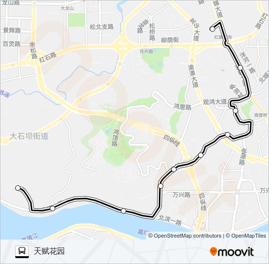 公交106路的线路图