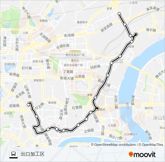 公交107路的线路图