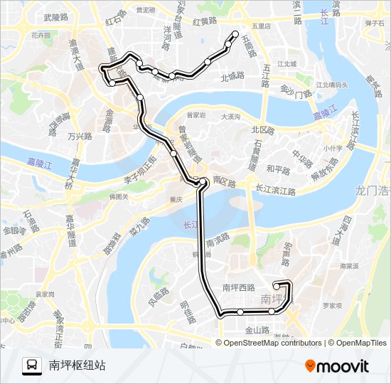 公交108路的线路图