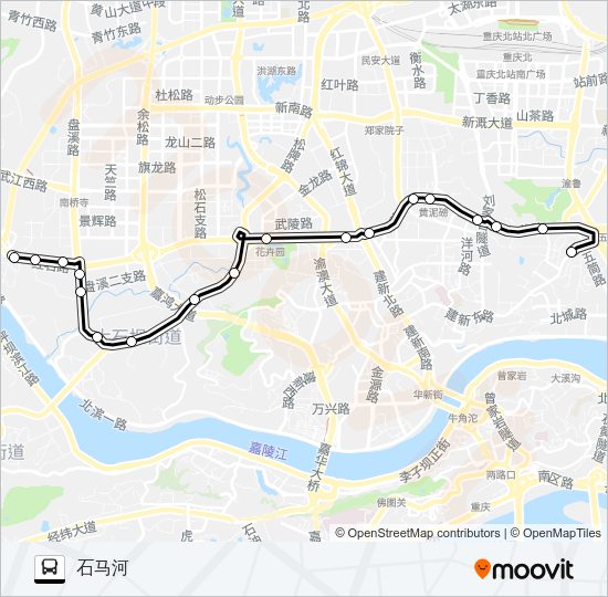 公交110路的线路图