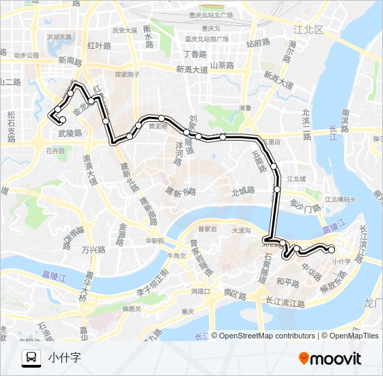 公交111路的线路图